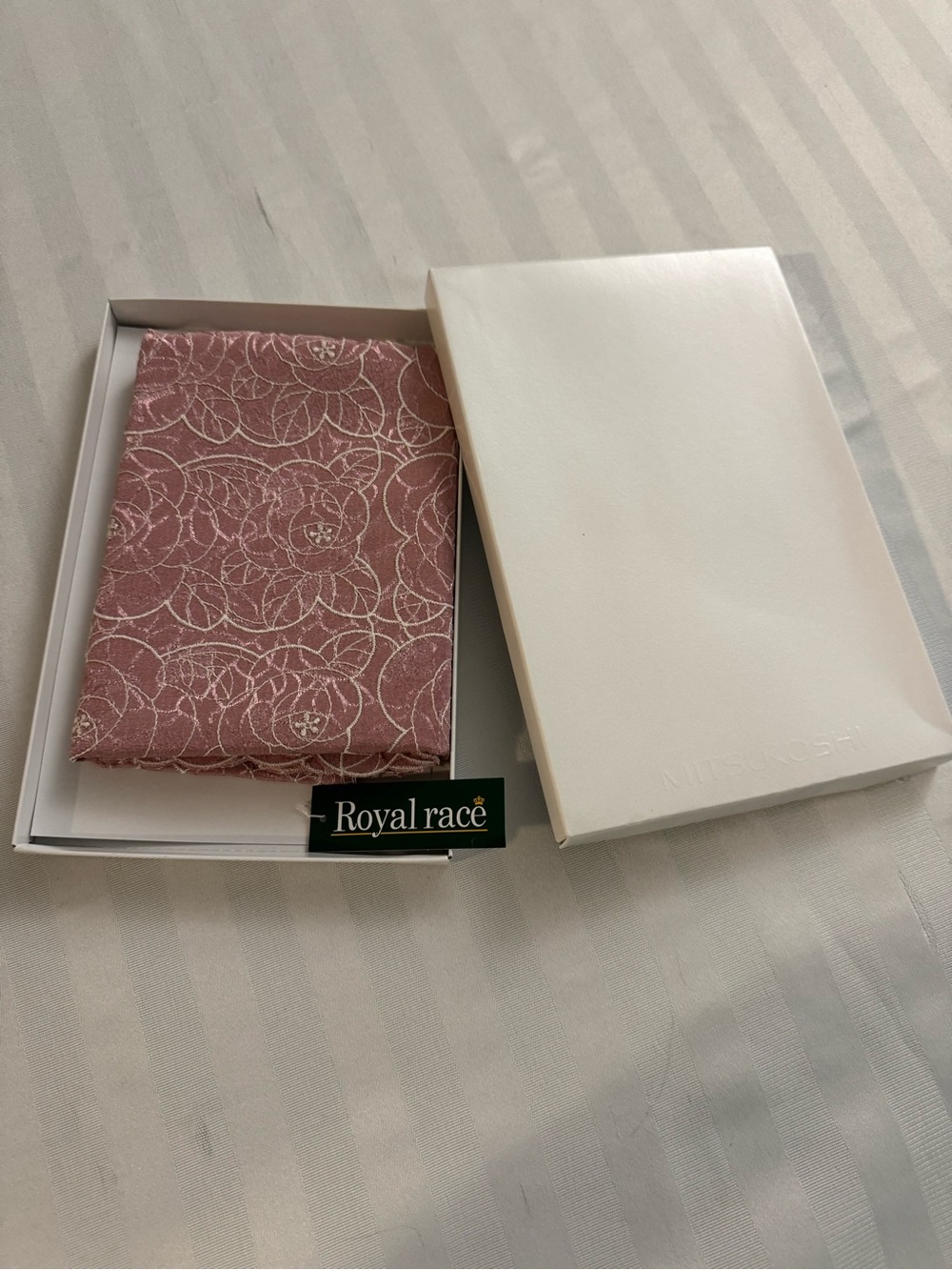 Japanese Royal Race Floral Scarf / Wrap (Pink Rose) New in a Box